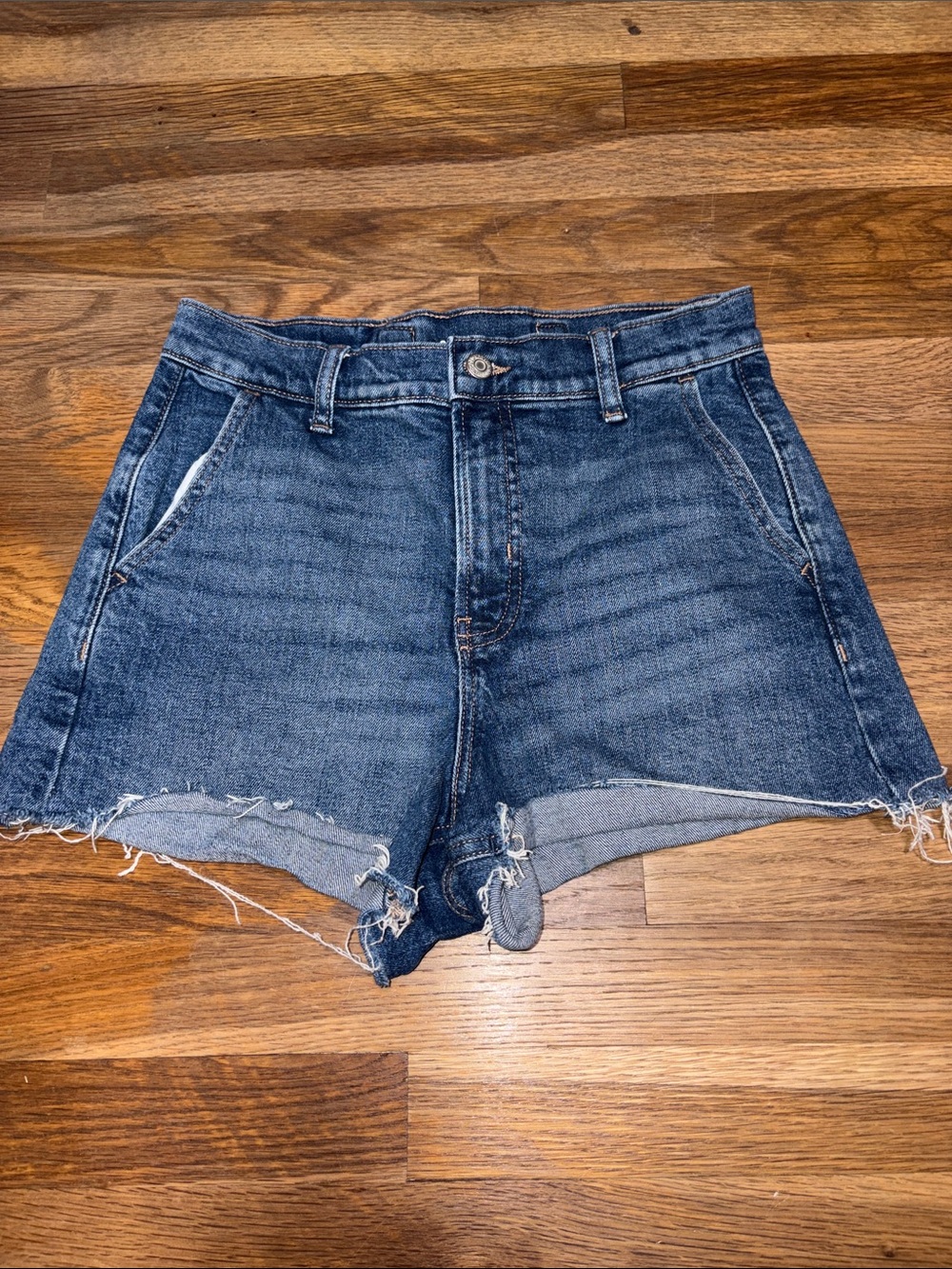 OLD NAVY sky-hi A-line jean shorts